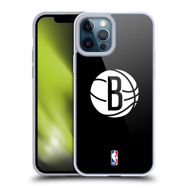 NBA Brooklyn Nets Logo Black Soft Gel Case for Apple iPhone 12 Pro Max & MagSafe