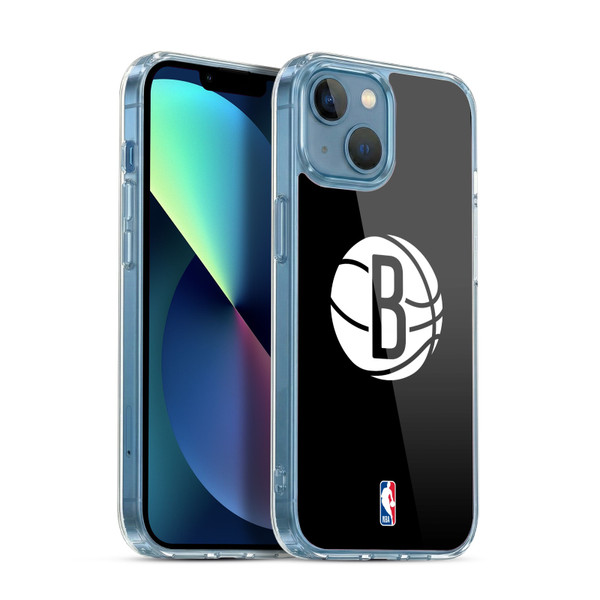 NBA Brooklyn Nets Logo Black Soft Gel Case for Apple iPhone 13 Mini & MagSafe