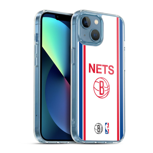 NBA Brooklyn Nets Logo Retro Design Soft Gel Case for Apple iPhone 13 Mini & MagSafe