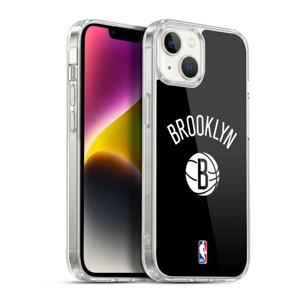 NBA Brooklyn Nets Logo Black Design Soft Gel Case for Apple iPhone 14 Plus & MagSafe