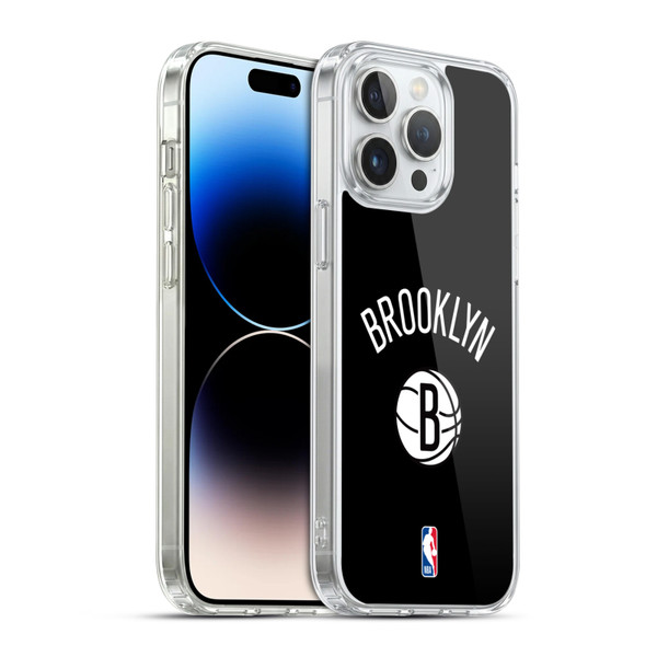 NBA Brooklyn Nets Logo Black Design Soft Gel Case for Apple iPhone 14 Pro Max & MagSafe