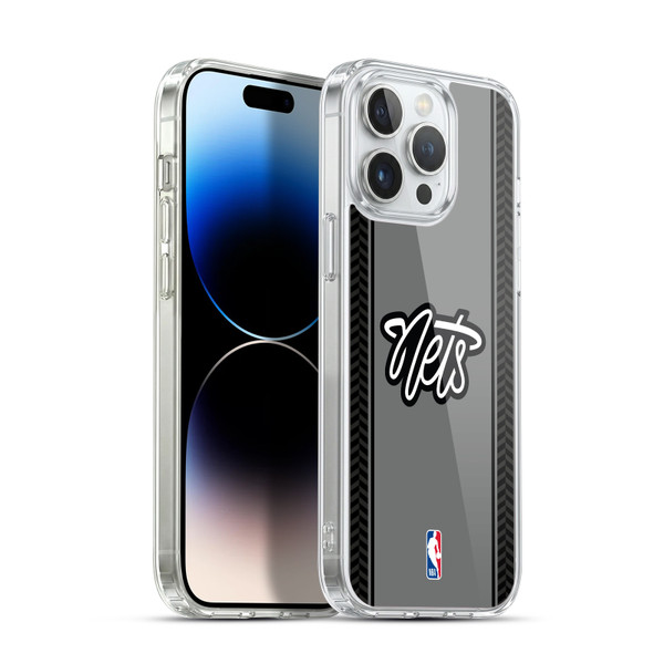NBA Brooklyn Nets Logo Gray Design Soft Gel Case for Apple iPhone 14 Pro Max & MagSafe