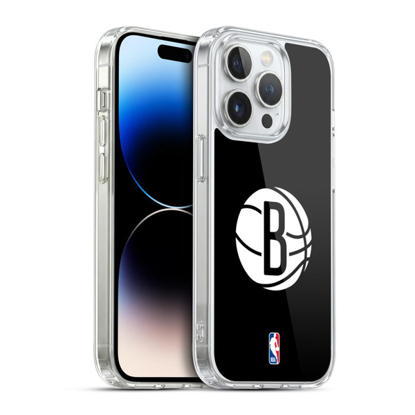 NBA Brooklyn Nets Logo Black Soft Gel Case for Apple iPhone 14 Pro & MagSafe