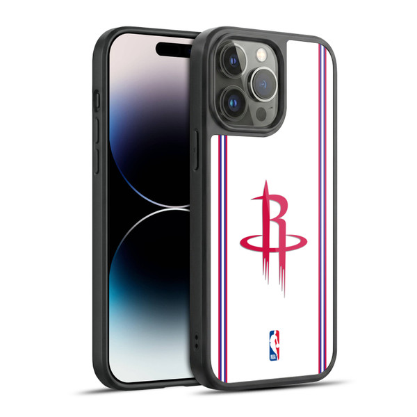 NBA Houston Rockets Logo White Design Gel Armour Case For Apple iPhone 14 Pro Max