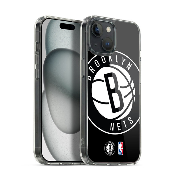 NBA Brooklyn Nets Logo Oversized Soft Gel Case for Apple iPhone 15 & MagSafe