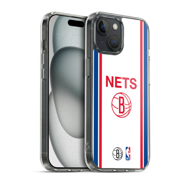 NBA Brooklyn Nets Logo Retro Design Soft Gel Case for Apple iPhone 15 & MagSafe