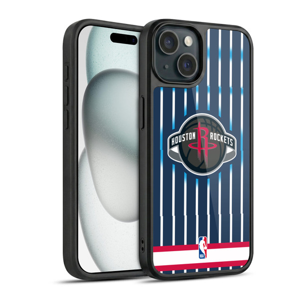 NBA Houston Rockets Logo Retro Design Gel Armour Case For Apple iPhone 15