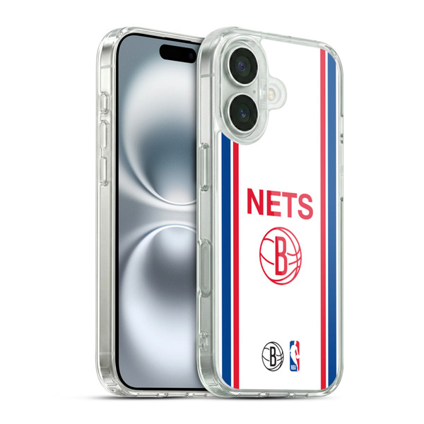 NBA Brooklyn Nets Logo Retro Design Soft Gel Case for Apple iPhone 16 & MagSafe