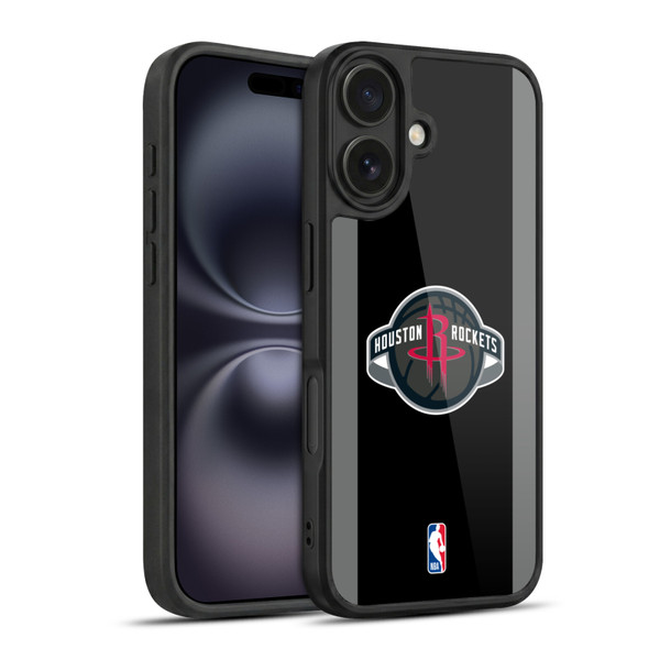 NBA Houston Rockets Logo Black Design Gel Armour Case For Apple iPhone 16