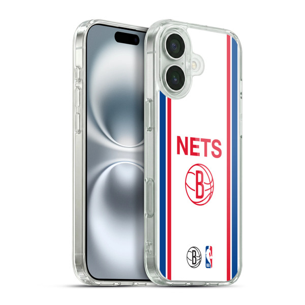 NBA Brooklyn Nets Logo Retro Design Soft Gel Case for Apple iPhone 16 Plus & MagSafe