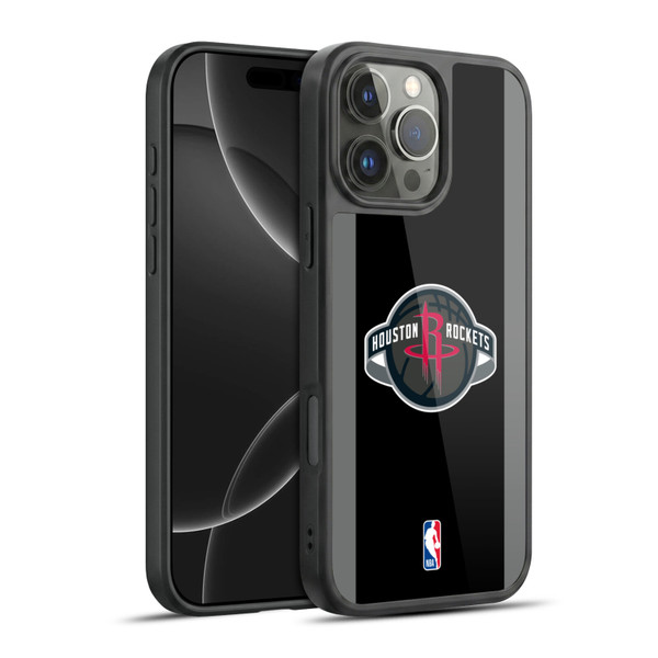 NBA Houston Rockets Logo Black Design Gel Armour Case For Apple iPhone 16 Pro Max