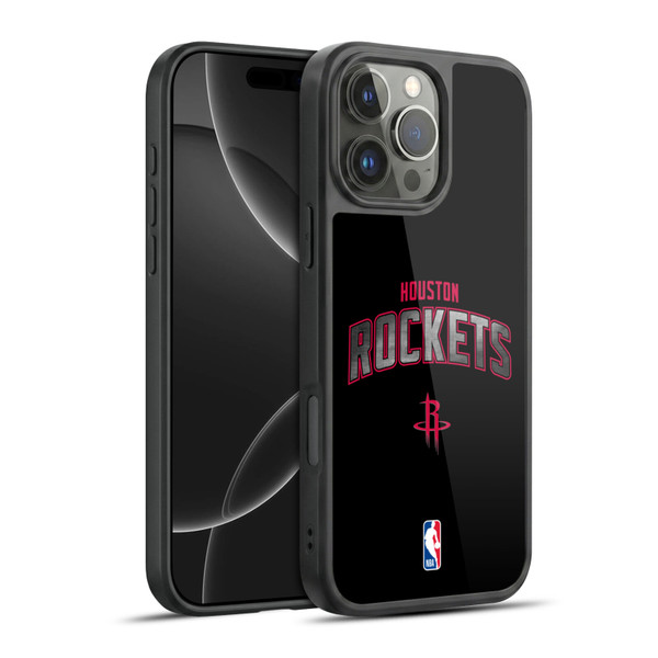 NBA Houston Rockets Logo Black Gel Armour Case For Apple iPhone 16 Pro Max