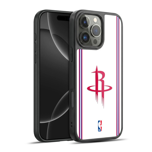 NBA Houston Rockets Logo White Design Gel Armour Case For Apple iPhone 16 Pro Max