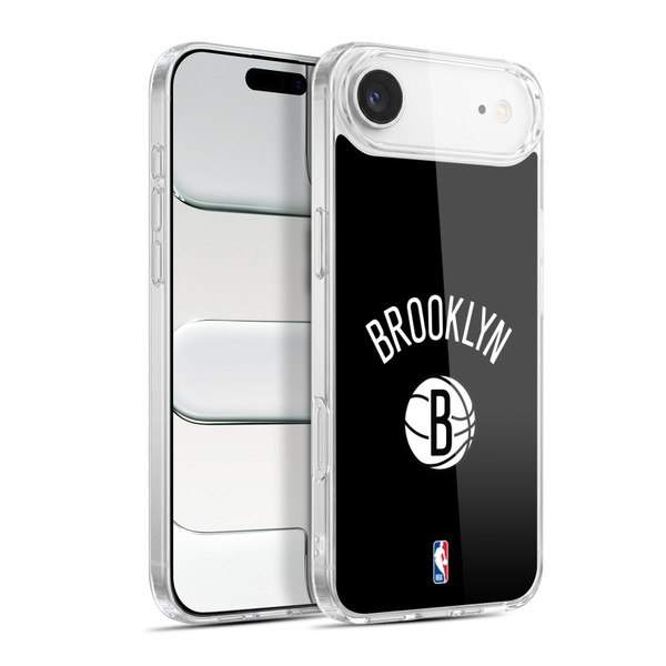 NBA Brooklyn Nets Logo Black Design Soft Gel Case for Apple iPhone 17 Air