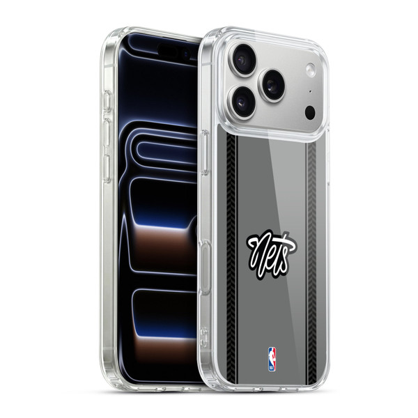 NBA Brooklyn Nets Logo Gray Design Soft Gel Case for Apple iPhone 17 Pro Max