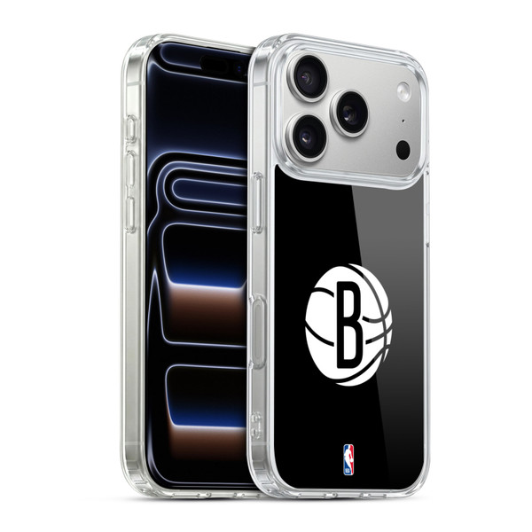 NBA Brooklyn Nets Logo Black Soft Gel Case for Apple iPhone 17 Pro