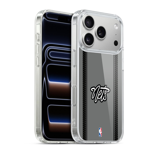 NBA Brooklyn Nets Logo Gray Design Soft Gel Case for Apple iPhone 17 Pro