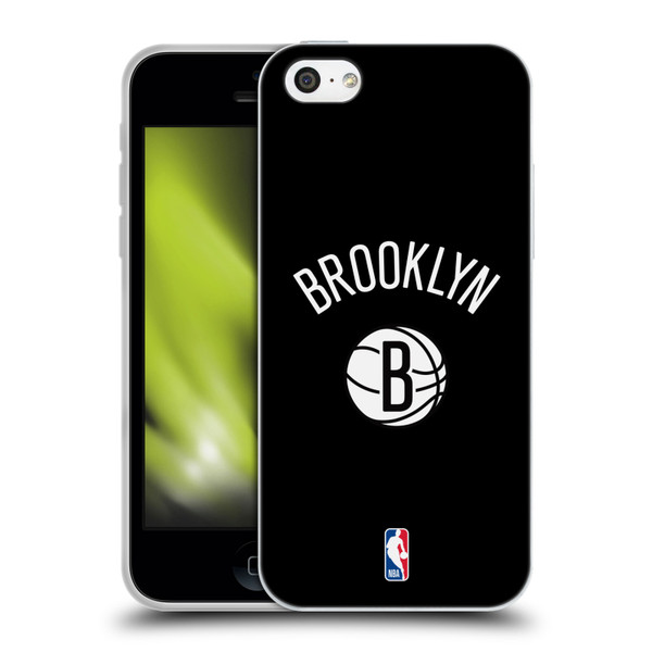 NBA Brooklyn Nets Logo Black Design Soft Gel Case for Apple iPhone 5c