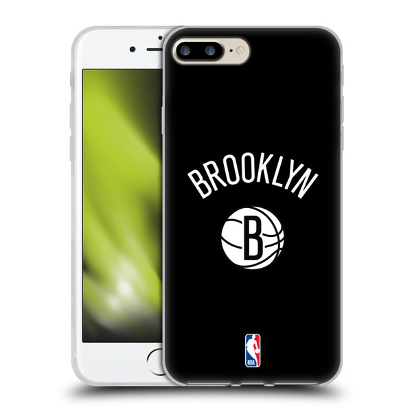 NBA Brooklyn Nets Logo Black Design Soft Gel Case for Apple iPhone 7 Plus / iPhone 8 Plus & MagSafe