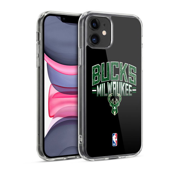NBA Milwaukee Bucks Logo Black Soft Gel Case for Apple iPhone 11