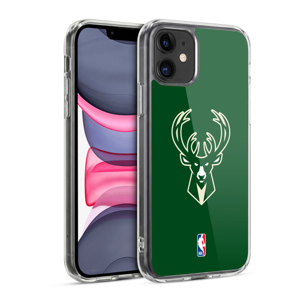 NBA Milwaukee Bucks Logo Green Soft Gel Case for Apple iPhone 11