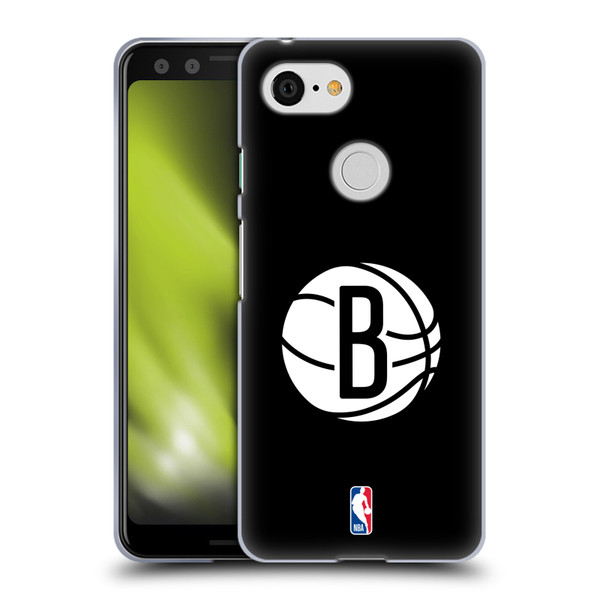 NBA Brooklyn Nets Logo Black Soft Gel Case for Google Pixel 3