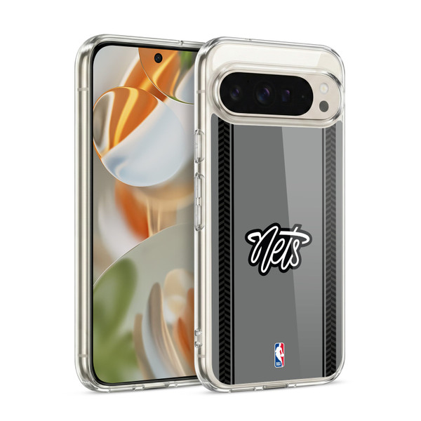 NBA Brooklyn Nets Logo Gray Design Soft Gel Case for Google Pixel 9 / Pixel 9 Pro