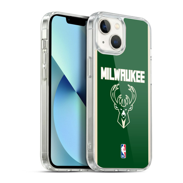 NBA Milwaukee Bucks Logo Green Design Soft Gel Case for Apple iPhone 13