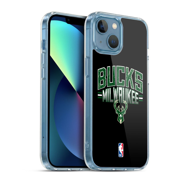 NBA Milwaukee Bucks Logo Black Soft Gel Case for Apple iPhone 13 Mini & MagSafe