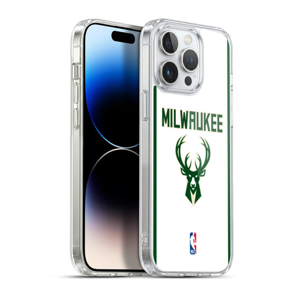 NBA Milwaukee Bucks Logo White Design Soft Gel Case for Apple iPhone 13 Pro Max & MagSafe
