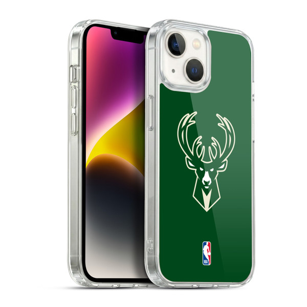 NBA Milwaukee Bucks Logo Green Soft Gel Case for Apple iPhone 14