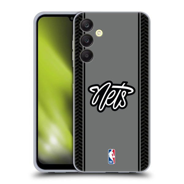 NBA Brooklyn Nets Logo Gray Design Soft Gel Case for Samsung Galaxy A25 5G