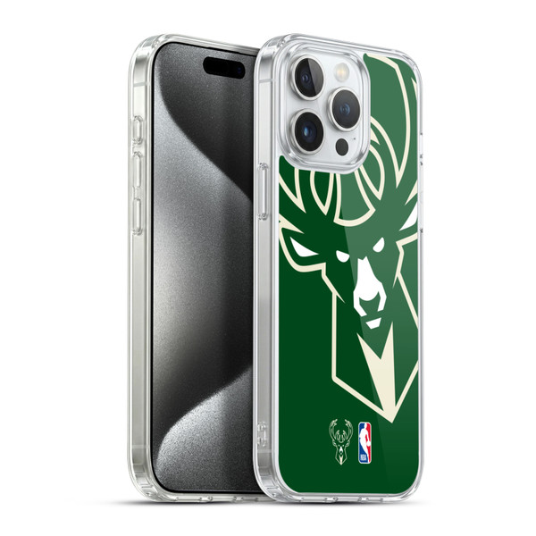 NBA Milwaukee Bucks Logo Oversized Soft Gel Case for Apple iPhone 15 Pro Max & MagSafe