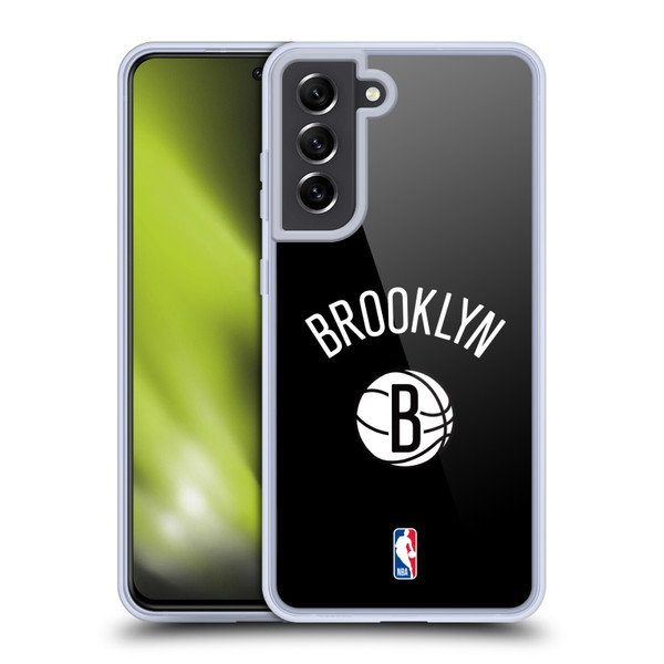 NBA Brooklyn Nets Logo Black Design Soft Gel Case for Samsung Galaxy S21 FE 5G & MagSafe