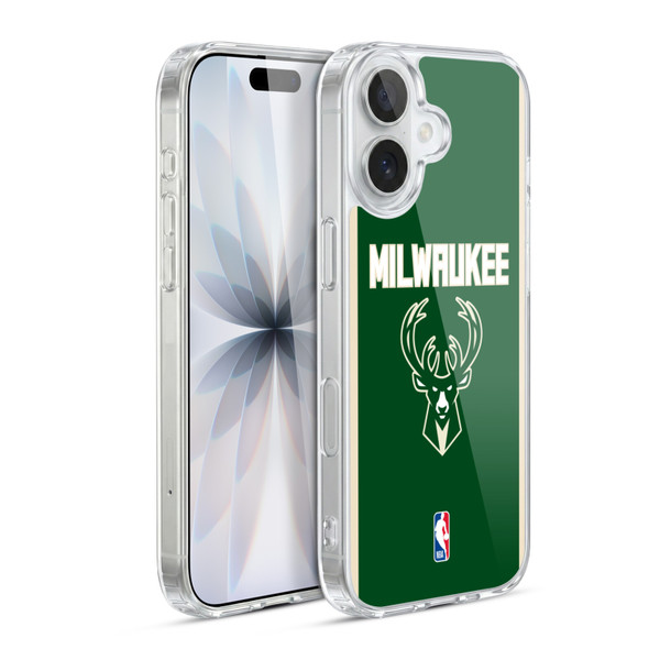 NBA Milwaukee Bucks Logo Green Design Soft Gel Case for Apple iPhone 17