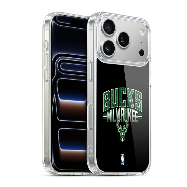NBA Milwaukee Bucks Logo Black Soft Gel Case for Apple iPhone 17 Pro