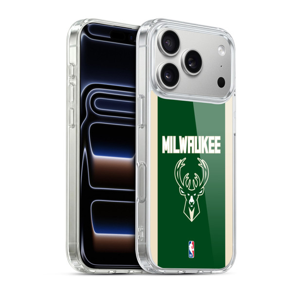 NBA Milwaukee Bucks Logo Green Design Soft Gel Case for Apple iPhone 17 Pro