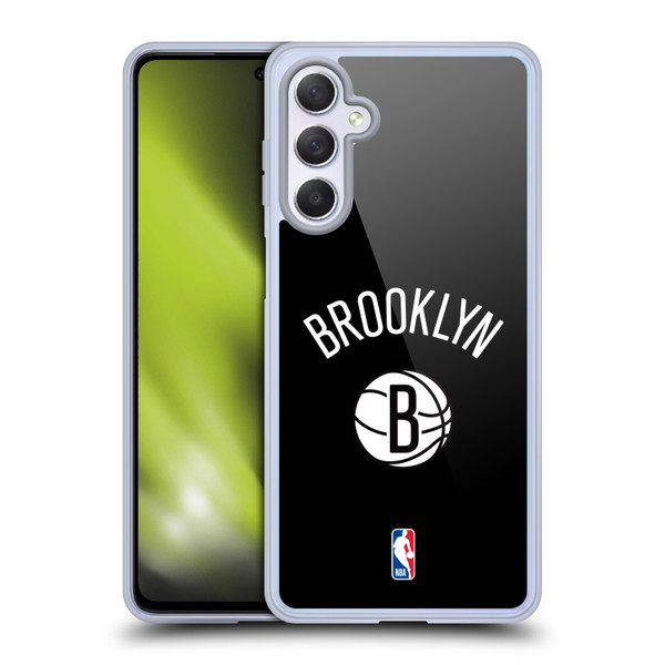 NBA Brooklyn Nets Logo Black Design Soft Gel Case for Samsung Galaxy M54 5G