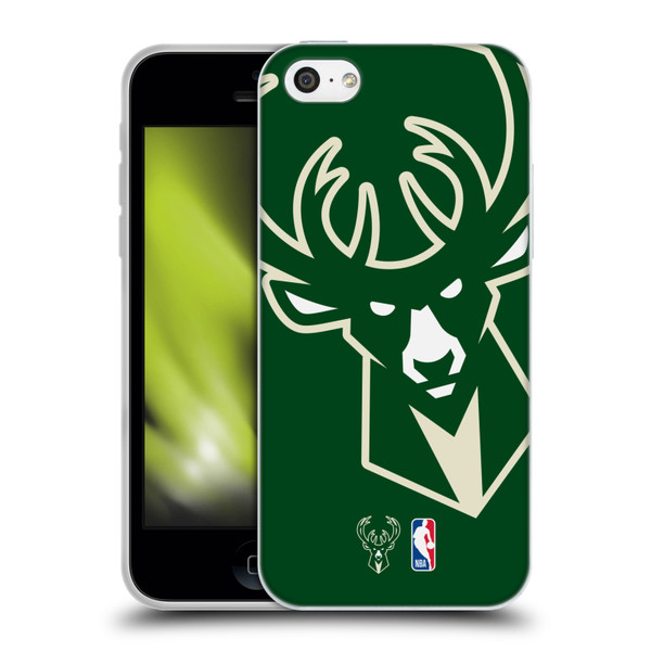 NBA Milwaukee Bucks Logo Oversized Soft Gel Case for Apple iPhone 5c