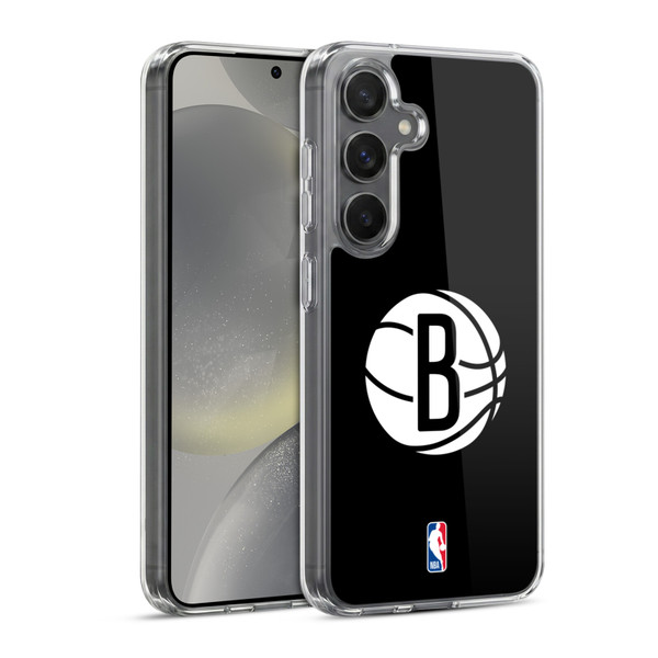 NBA Brooklyn Nets Logo Black Soft Gel Case for Samsung Galaxy S24 5G & MagSafe