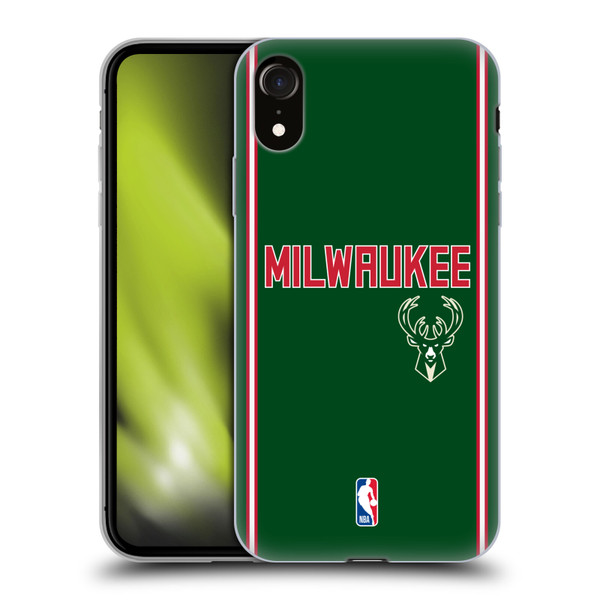 NBA Milwaukee Bucks Logo Retro Design Soft Gel Case for Apple iPhone XR