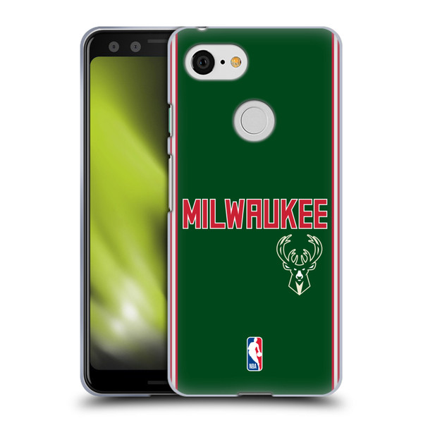 NBA Milwaukee Bucks Logo Retro Design Soft Gel Case for Google Pixel 3