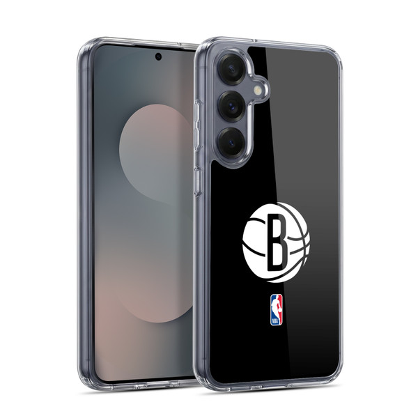 NBA Brooklyn Nets Logo Black Soft Gel Case for Samsung Galaxy S25 & MagSafe