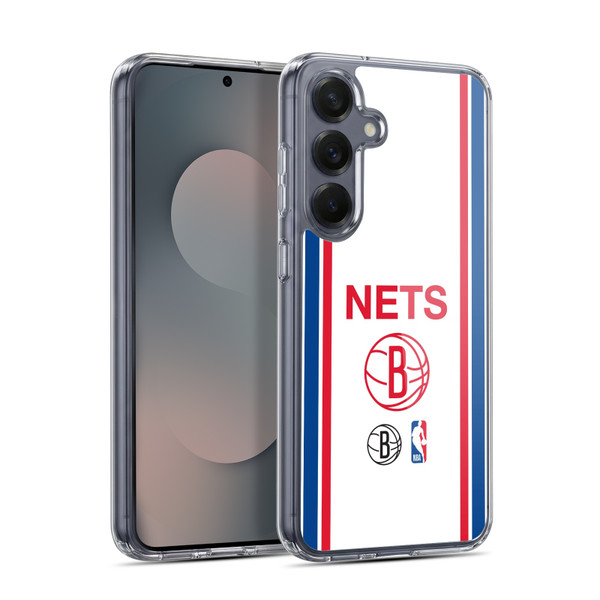 NBA Brooklyn Nets Logo Retro Design Soft Gel Case for Samsung Galaxy S25 & MagSafe