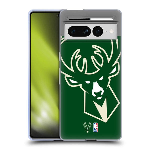 NBA Milwaukee Bucks Logo Oversized Soft Gel Case for Google Pixel 7 Pro