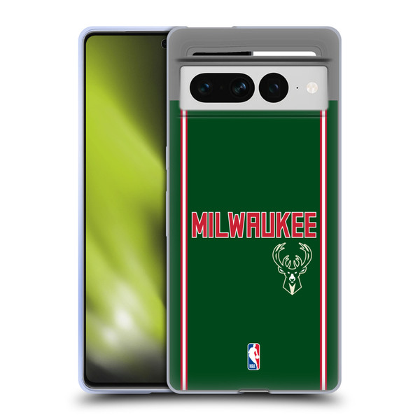 NBA Milwaukee Bucks Logo Retro Design Soft Gel Case for Google Pixel 7 Pro