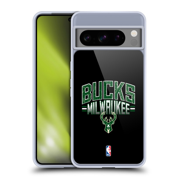 NBA Milwaukee Bucks Logo Black Soft Gel Case for Google Pixel 8 Pro