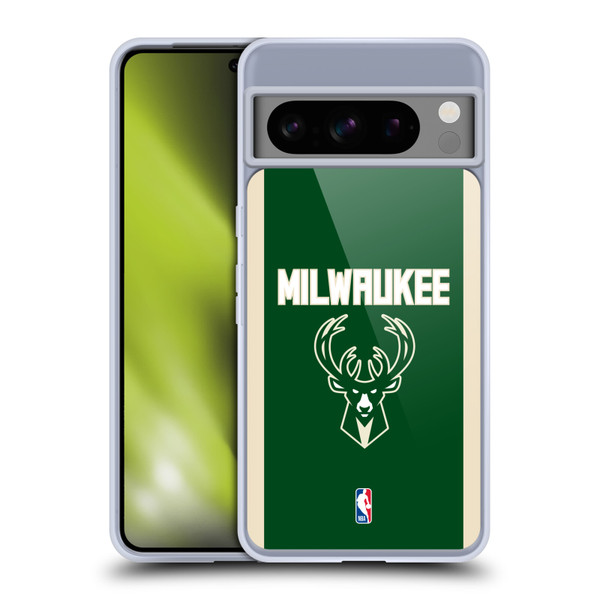 NBA Milwaukee Bucks Logo Green Design Soft Gel Case for Google Pixel 8 Pro