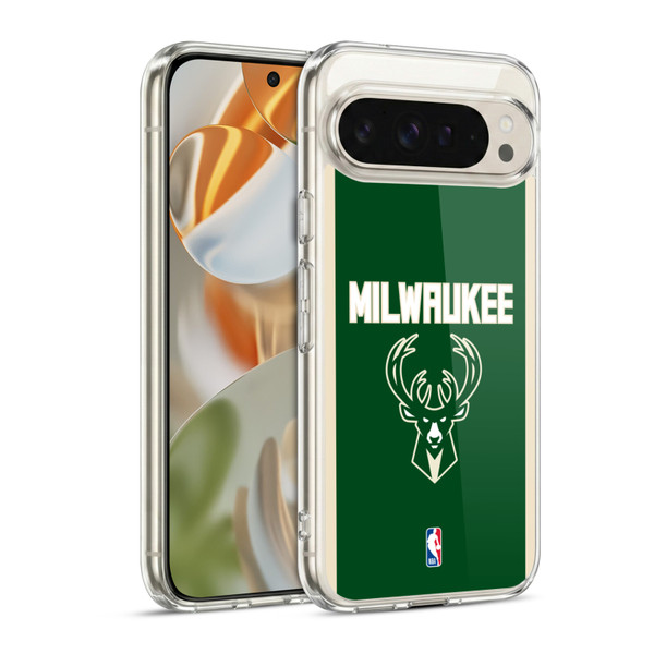 NBA Milwaukee Bucks Logo Green Design Soft Gel Case for Google Pixel 9 / Pixel 9 Pro