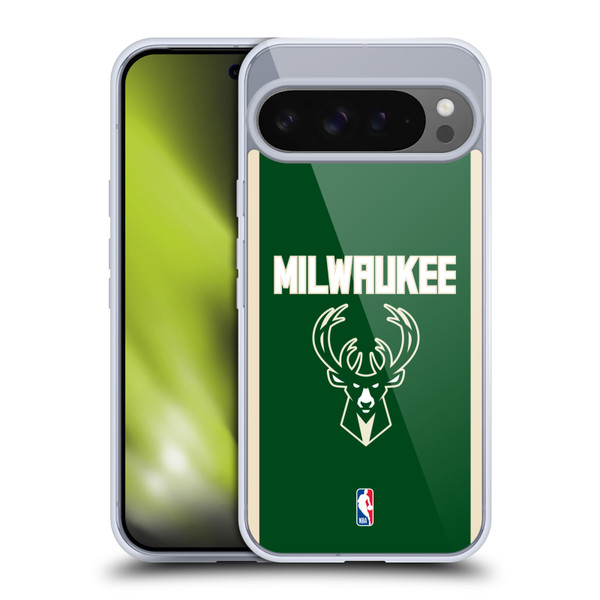 NBA Milwaukee Bucks Logo Green Design Soft Gel Case for Google Pixel 9 Pro XL